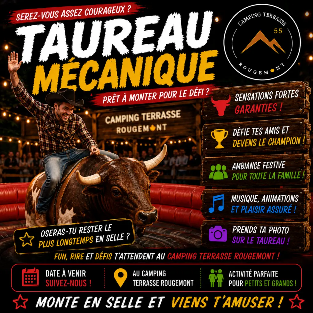Taureau Mécanique au Camping Terrasse Rougemont